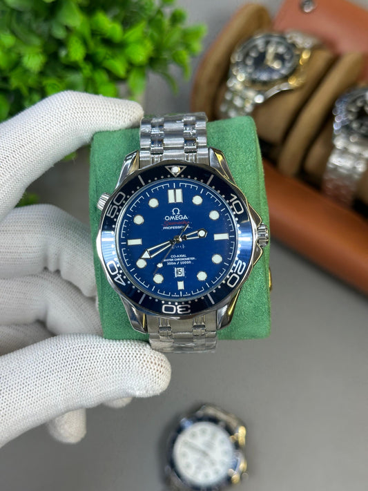 Seamaster Diver 300M Blue Dial Chain
