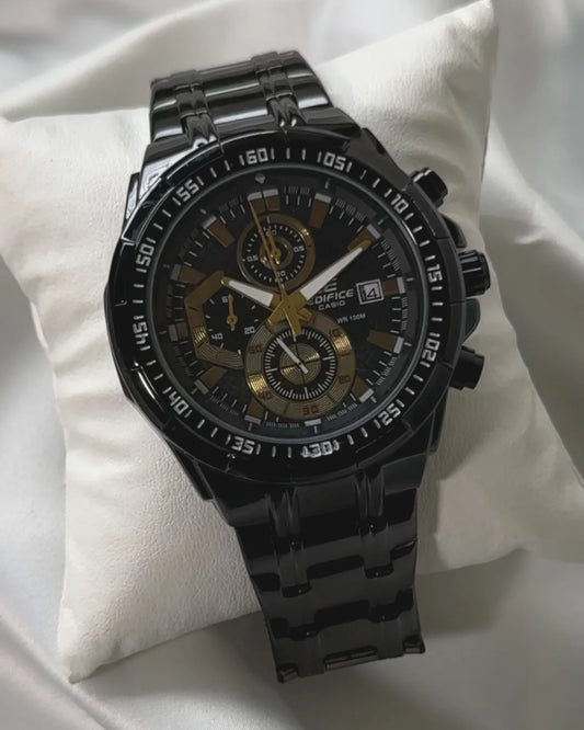 EFR-539D (Black & gold Dial) - Chronograph Watch | 1:1 Quality