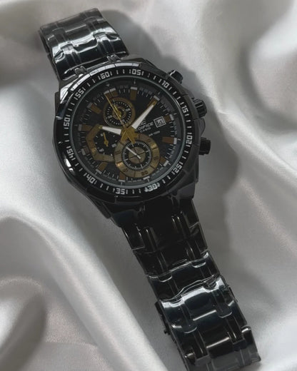 EFR-539D (Black & gold Dial) - Chronograph Watch | 1:1 Quality