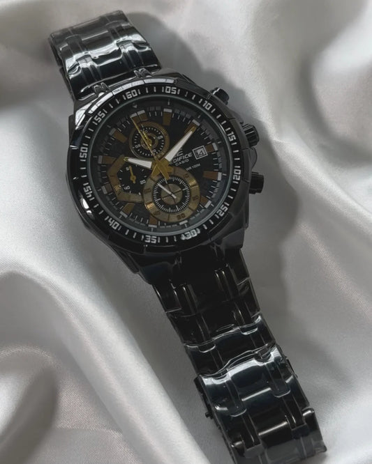 EFR-539D (Black & gold Dial) - Chronograph Watch | 1:1 Quality