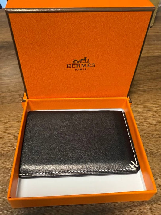 Plain Black Leather wallet